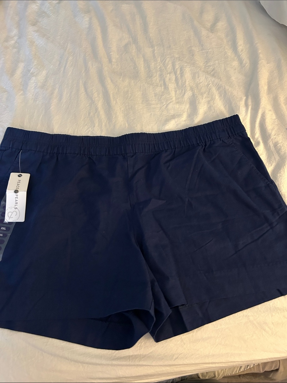 Women’s Athletic Elastic-Waist Shorts in Navy